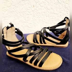 Strappy Faux-Leather Gladiator Sandals for Toddler Girls